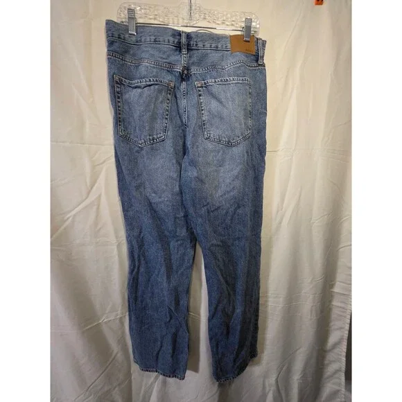 AERO High Rise Baggy women's Blue Denim Jeans Size 10 REG 100% Cotton - Picture 3 of 6